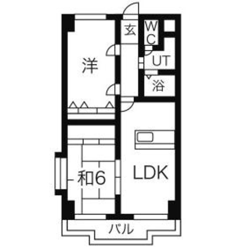 間取図 名鉄津島線･尾西線（須ケ口-弥富）/藤浪駅 徒歩2分 6階 築28年