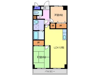 間取図 名古屋市営地下鉄東山線/中村公園駅 バス15分大治役場前下車:停歩2分 2階 築28年