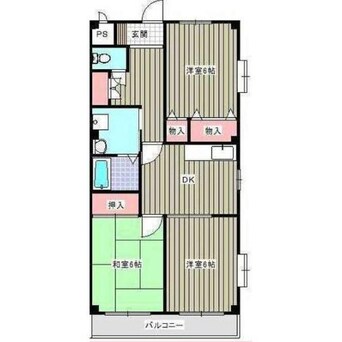 間取図 名古屋市営地下鉄東山線/中村公園駅 バス15分大治役場前下車:停歩2分 4階 築28年