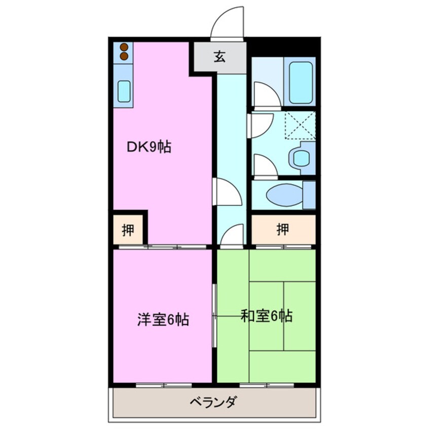 間取図 名古屋市営地下鉄東山線/中村公園駅 バス13分大治役場前下車:停歩10分 3階 築31年