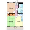 名鉄津島線･尾西線（須ケ口-弥富）/甚目寺駅 徒歩15分 2階 築31年 2DKの間取り