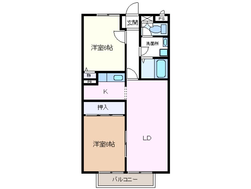 間取図 名鉄津島線･尾西線（須ケ口-弥富）/津島駅 バス10分新唐臼下車:停歩6分 1階 築31年