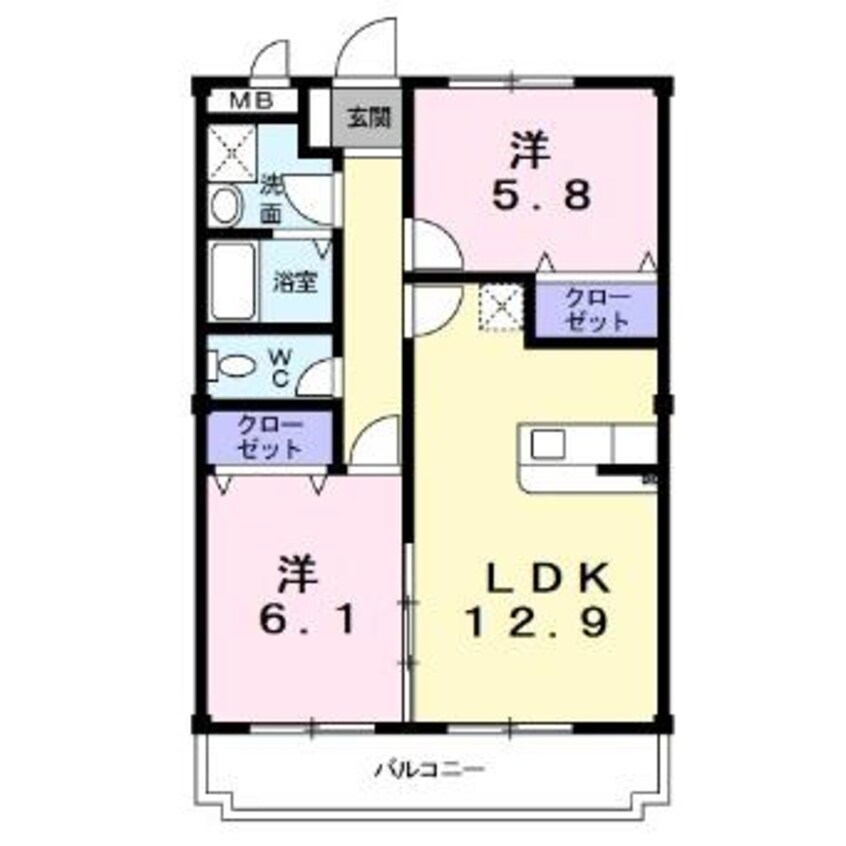 間取図 名鉄津島線･尾西線（須ケ口-弥富）/津島駅 バス10分唐臼住宅前下車:停歩3分 3階 築31年