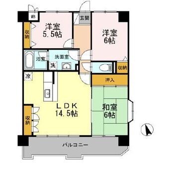 間取図 名古屋市営地下鉄東山線/中村公園駅 バス11分東条下車:停歩6分 3階 築30年