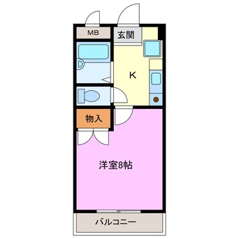 間取図 東海交通事業城北線/尾張星の宮駅 徒歩7分 3階 築30年