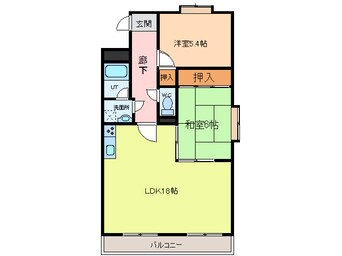 間取図 近鉄名古屋線/近鉄蟹江駅 徒歩11分 3階 築35年