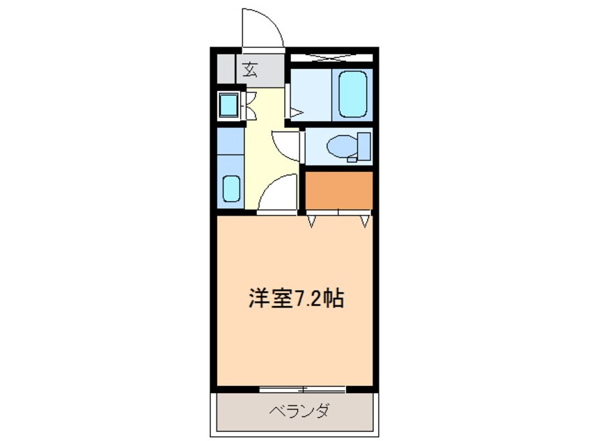 間取図 名鉄津島線･尾西線（須ケ口-弥富）/勝幡駅 徒歩1分 1階 築24年