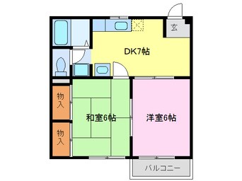 間取図 名古屋市営地下鉄東山線/中村公園駅 バス15分西條下車:停歩15分 2階 築31年