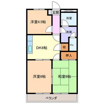 間取図 名鉄津島線･尾西線（須ケ口-弥富）/津島駅 徒歩14分 1階 築29年