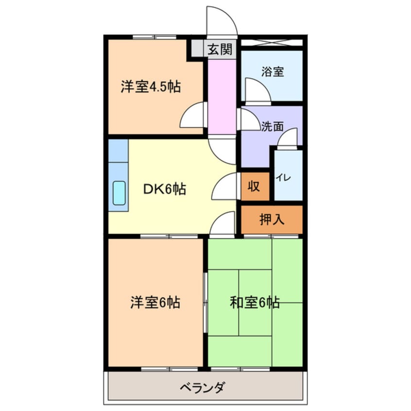 間取図 名鉄津島線･尾西線（須ケ口-弥富）/津島駅 徒歩14分 1階 築29年