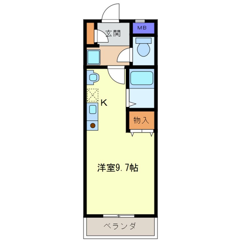 間取図 名鉄名古屋本線/西枇杷島駅 徒歩4分 2階 築21年