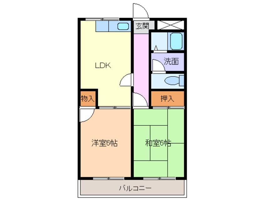 間取図 名鉄津島線･尾西線（須ケ口-弥富）/青塚駅 徒歩8分 1階 築32年