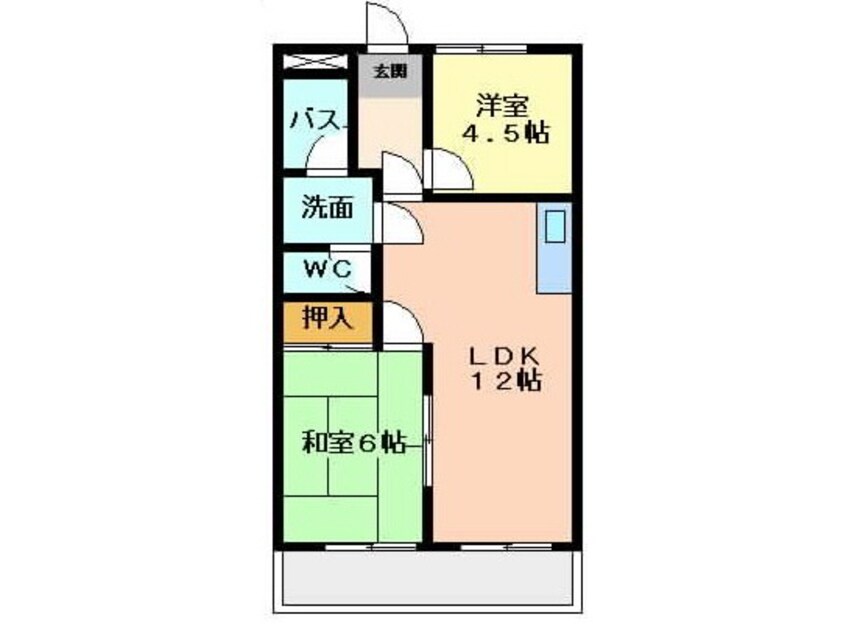 間取図 近鉄名古屋線/近鉄蟹江駅 徒歩2分 1階 築32年