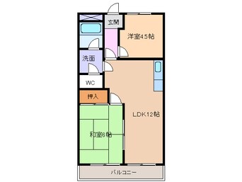 間取図 関西本線（東海）/蟹江駅 徒歩17分 3階 築29年