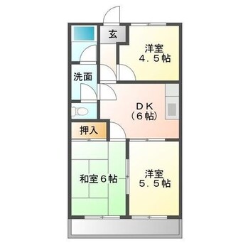 間取図 関西本線（東海）/蟹江駅 徒歩17分 3階 築29年