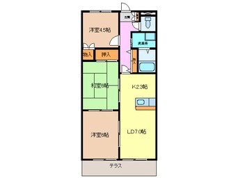 間取図 関西本線（東海）/永和駅 徒歩12分 3階 築23年