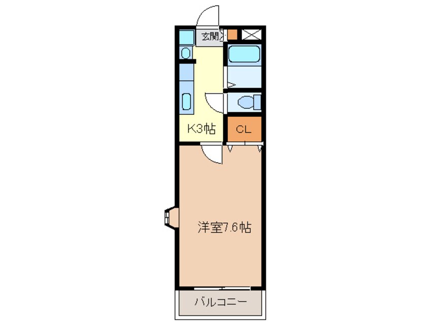 間取図 近鉄名古屋線/近鉄蟹江駅 徒歩8分 1階 築21年