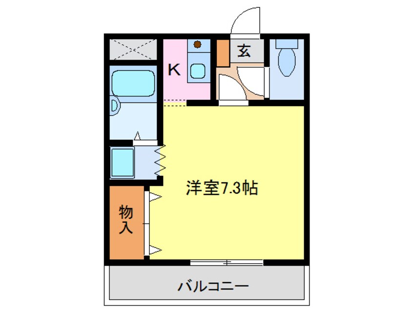 間取図 名鉄津島線･尾西線（須ケ口-弥富）/甚目寺駅 徒歩17分 2階 築22年