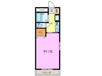 間取図 関西本線（東海）/蟹江駅 徒歩23分 2階 築25年