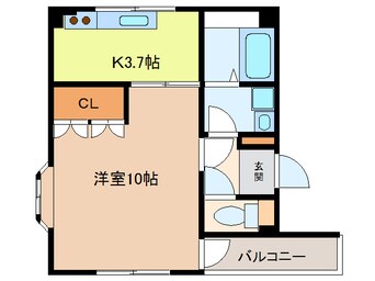 間取図 名鉄津島線･尾西線（須ケ口-弥富）/甚目寺駅 徒歩25分 2階 築20年