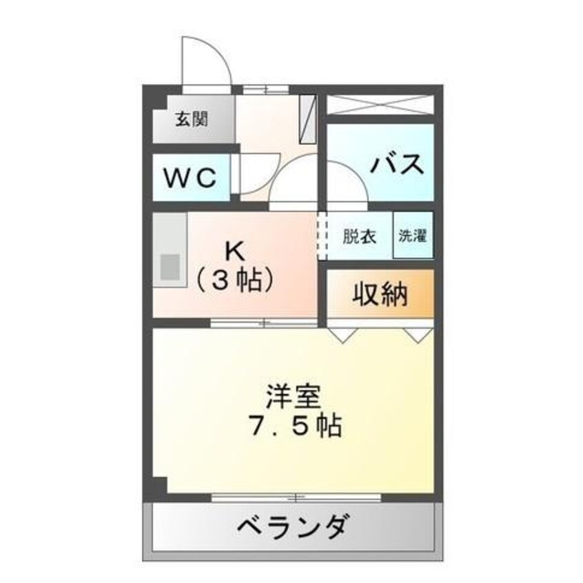 間取図 東海道本線/枇杷島駅 徒歩3分 2階 築27年