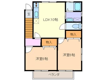 間取図 名鉄津島線･尾西線（須ケ口-弥富）/青塚駅 徒歩5分 2階 築22年