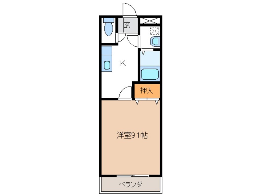 間取図 名鉄名古屋本線/丸ノ内駅 徒歩3分 2階 築20年