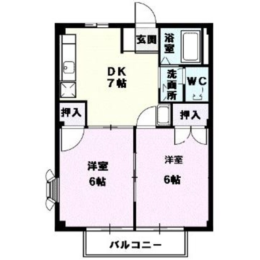 間取図 東海交通事業城北線/尾張星の宮駅 徒歩5分 1階 築29年