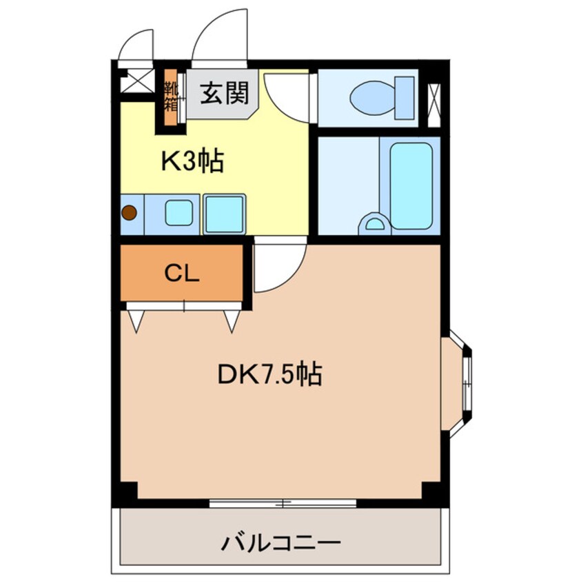 間取図 関西本線（東海）/蟹江駅 徒歩18分 3階 築27年