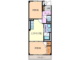 間取図 東海道本線/清洲駅 徒歩20分 2階 築19年