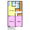 名古屋市営地下鉄東山線/中村公園駅 バス:8分:停歩4分 2階 築25年 2DKの間取り
