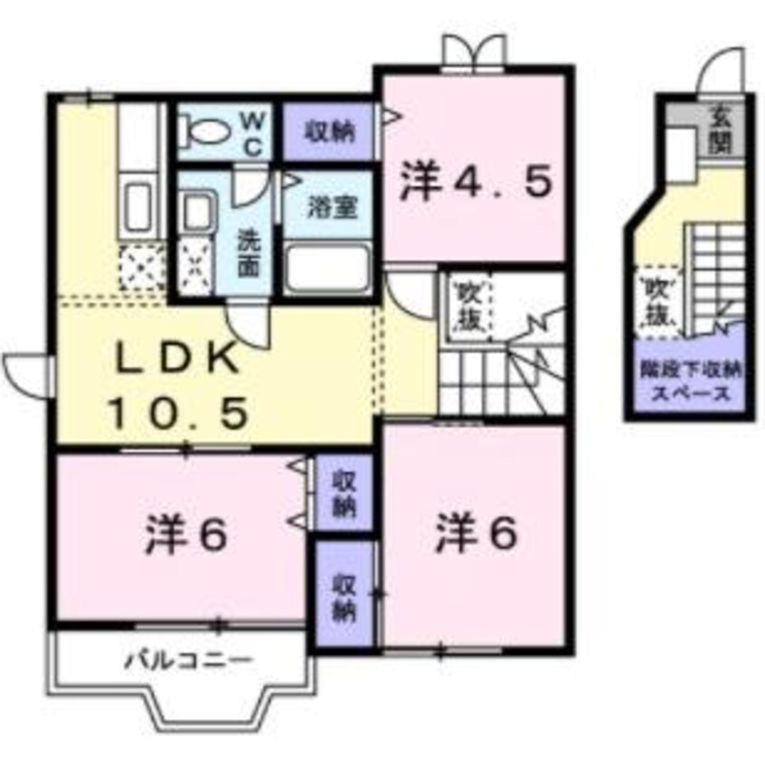 間取図 近鉄名古屋線/近鉄弥富駅 徒歩9分 2階 築24年