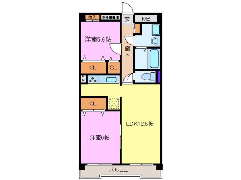 間取図 東海交通事業城北線/尾張星の宮駅 徒歩5分 4階 築22年