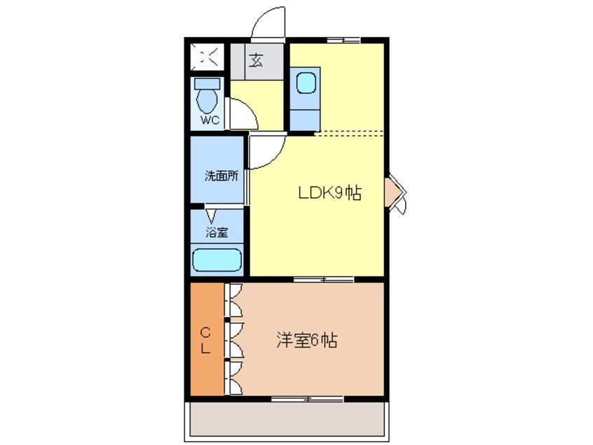 間取図 名鉄津島線･尾西線（須ケ口-弥富）/甚目寺駅 徒歩25分 2階 築19年