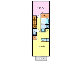 間取図 名鉄津島線･尾西線（須ケ口-弥富）/甚目寺駅 徒歩16分 2階 築19年