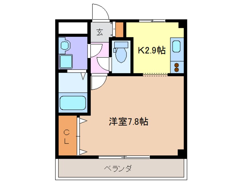 間取図 近鉄名古屋線/近鉄蟹江駅 徒歩8分 2階 築19年