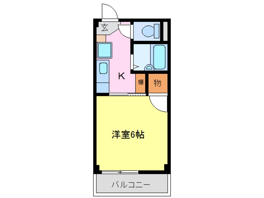 間取図 名鉄犬山線/下小田井駅 徒歩5分 1階 築25年