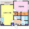 名鉄犬山線/下小田井駅 徒歩13分 2階 築22年 1LDKの間取り