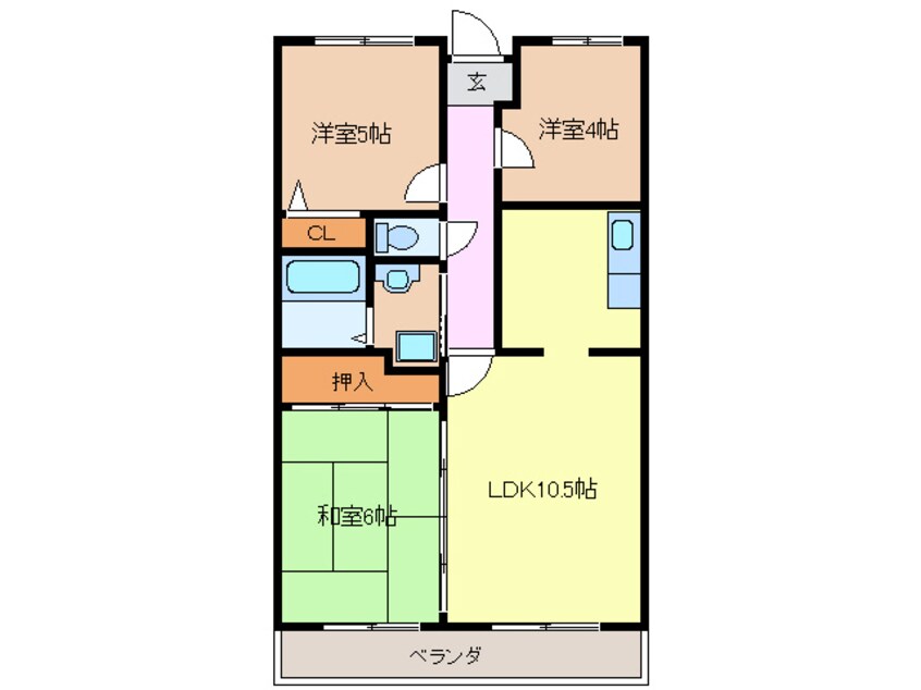 間取図 名鉄名古屋本線/二ツ杁駅 徒歩4分 2階 築25年