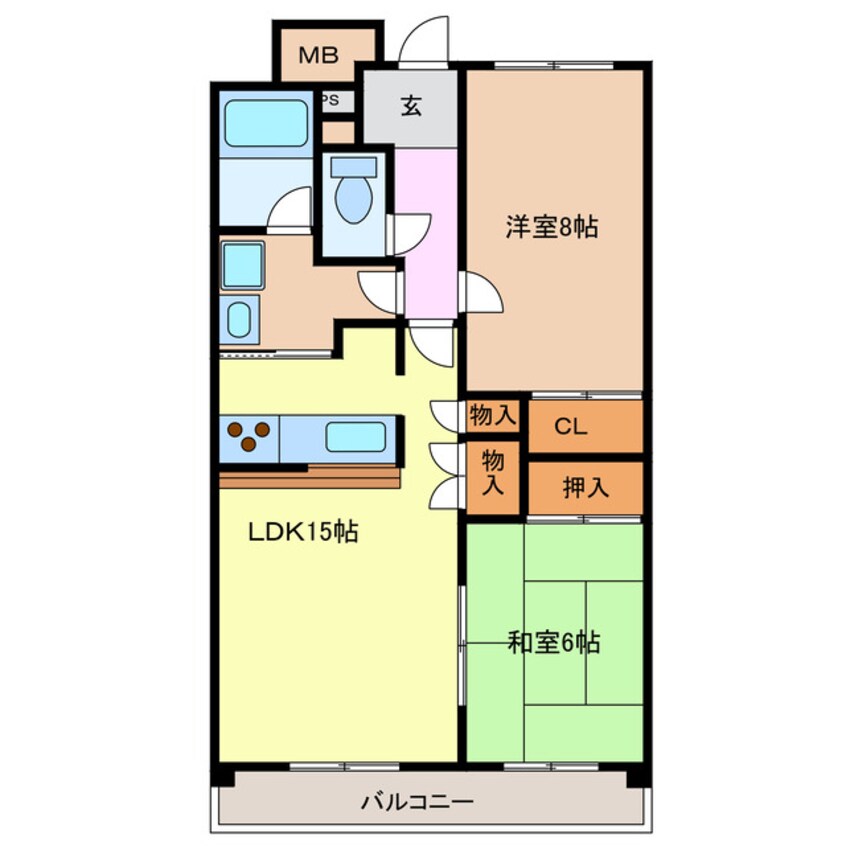 間取図 名鉄名古屋本線/二ツ杁駅 徒歩4分 7階 築19年