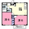 東海道本線/清洲駅 徒歩5分 2階 築34年 2DKの間取り