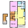 名鉄津島線･尾西線（須ケ口-弥富）/甚目寺駅 徒歩18分 2階 築23年 2DKの間取り