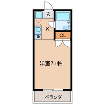 間取図 名鉄名古屋本線/国府宮駅 徒歩13分 2階 築35年