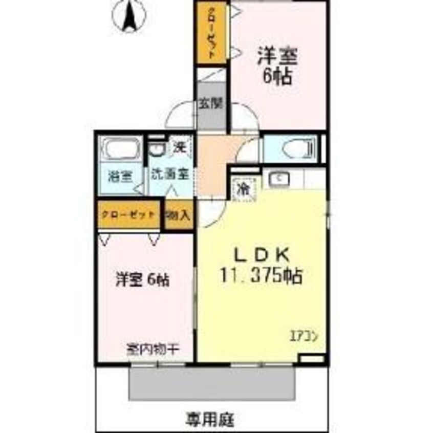 間取図 名鉄名古屋本線/新清洲駅 徒歩4分 1階 築24年