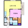 名鉄名古屋本線/国府宮駅 徒歩5分 4階 築20年 1LDKの間取り