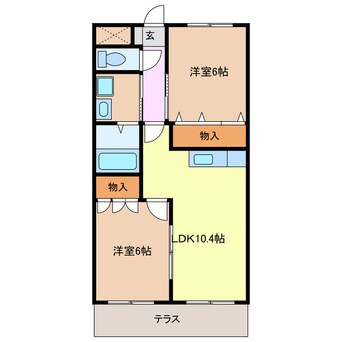 間取図 名鉄津島線･尾西線（須ケ口-弥富）/七宝駅 徒歩25分 1階 築17年