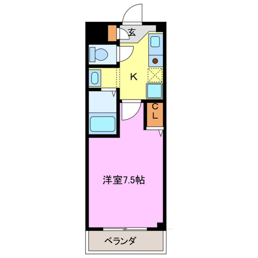 間取図 東海道本線/清洲駅 徒歩2分 1階 築22年