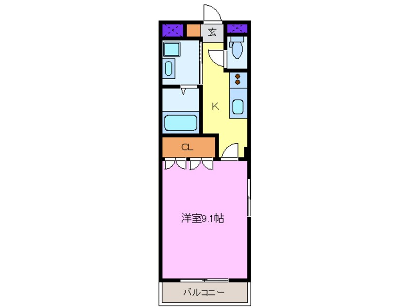 間取図 名鉄名古屋本線/新清洲駅 徒歩1分 1階 築15年