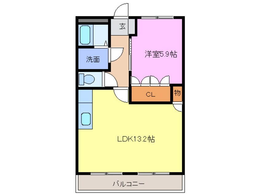 間取図 名鉄バス（海部郡）/東条 徒歩3分 2階 築18年