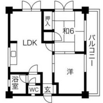 間取図 名古屋市バス（７号系統）/平田住宅 徒歩10分 4階 築40年